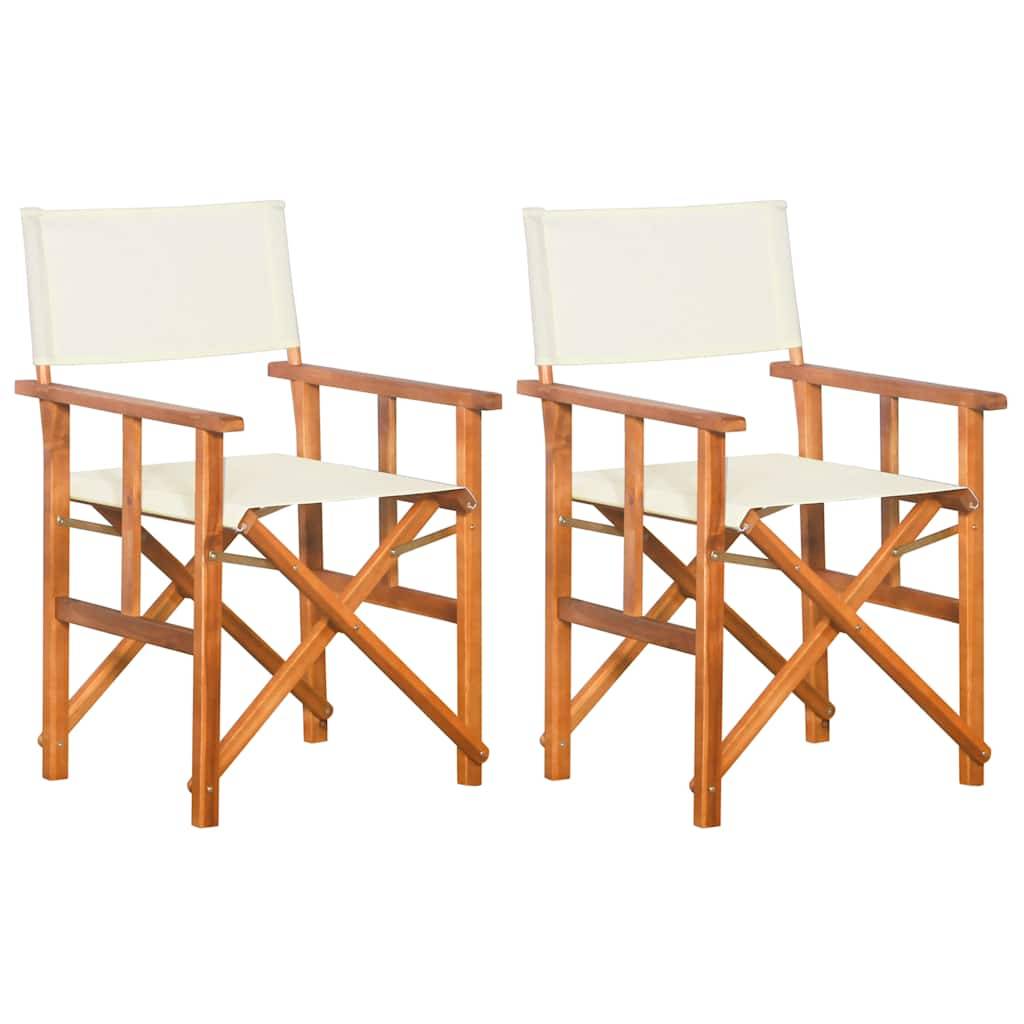 Vidaxl - Chaises de metteur en scène lot de 2 Bois massif d'acacia vidaXL 45946 - Imagen 1