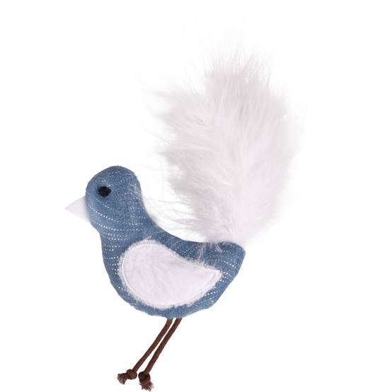 Oiseau Medy bleu taille 10 x 17 cm Jouet pour chat. - Image 1