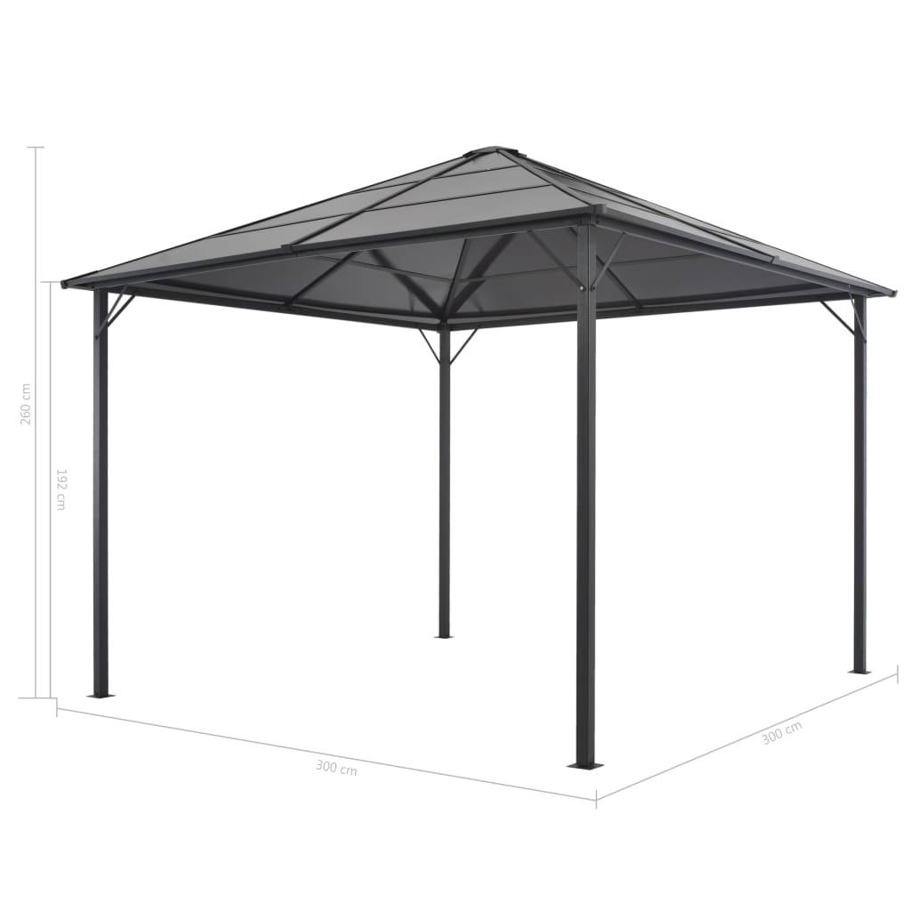 ComfortXL - Pergola Moderne Aluminium Toit Rigide en Polycarbonate pour Jardin Anthracite 3x3 m – ComfortXL Outdoor Living - Image 5