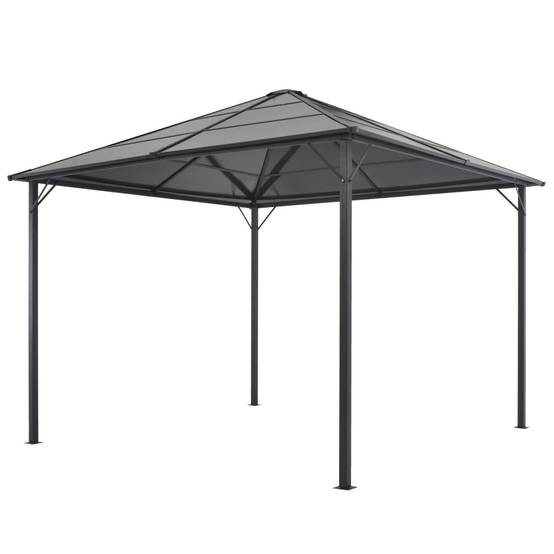ComfortXL - Pergola Moderne Aluminium Toit Rigide en Polycarbonate pour Jardin Anthracite 3x3 m – ComfortXL Outdoor Living - Image 1