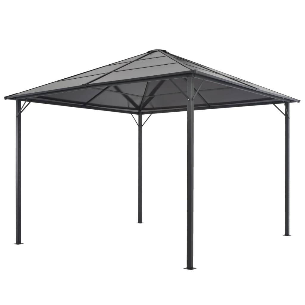 ComfortXL - Pergola Moderne Aluminium Toit Rigide en Polycarbonate pour Jardin Anthracite 3x3 m – ComfortXL Outdoor Living - Image 1