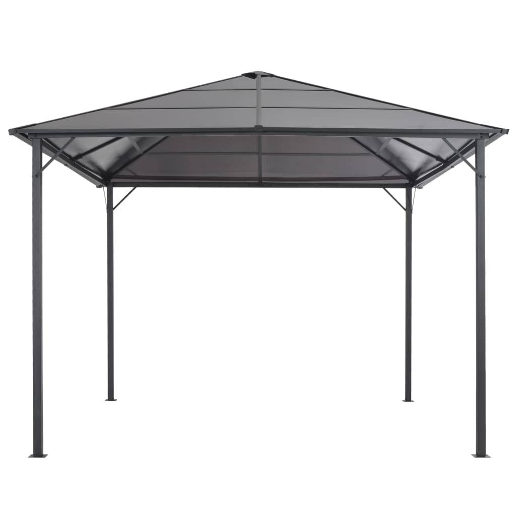 ComfortXL - Pergola Moderne Aluminium Toit Rigide en Polycarbonate pour Jardin Anthracite 3x3 m – ComfortXL Outdoor Living - Image 2