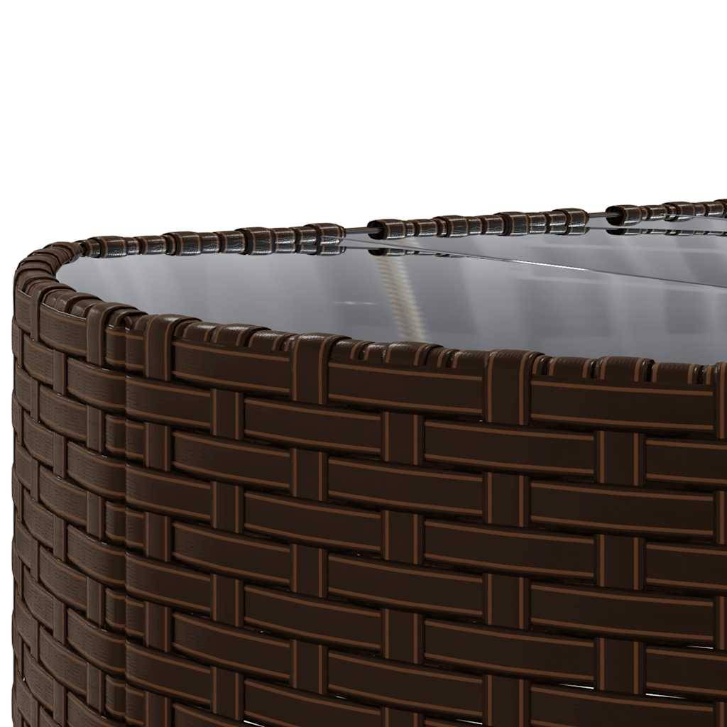 Salon de jardin 4 personnes résine tressée modulable avec coussins verts Marron – ComfortXL Outdoor Living - Image 8