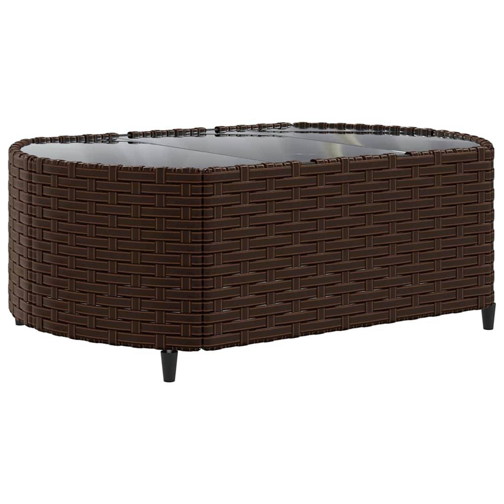 Salon de jardin 4 personnes résine tressée modulable avec coussins verts Marron – ComfortXL Outdoor Living - Image 5