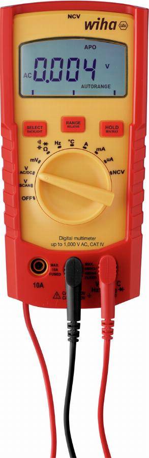 Multimètre numérique WIHA jusqu'à 1000V AC Cat. IV + 2 piles AAA incluses - 45215 - Imagen 1