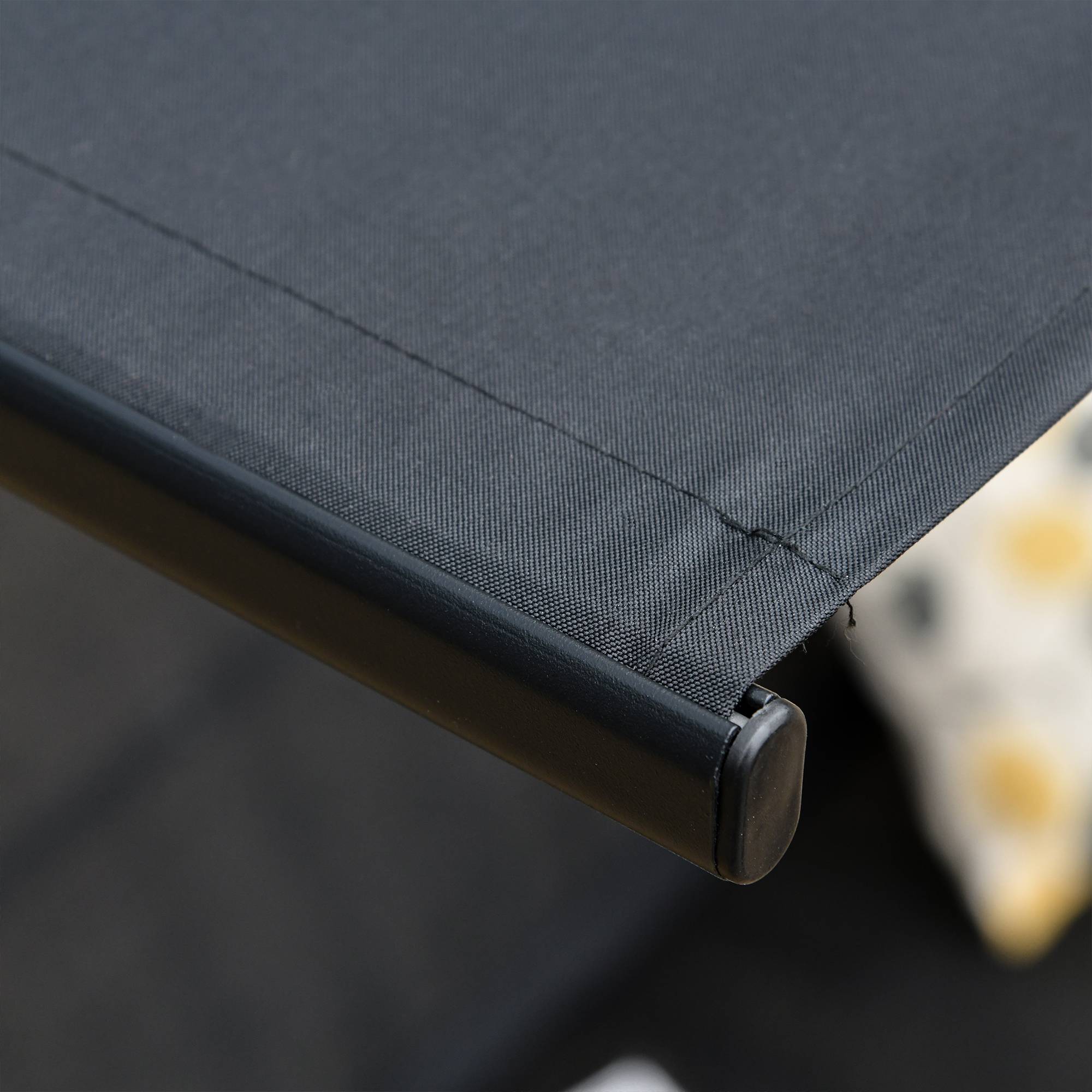 Balancelle de jardin 2 places acier extérieur avec auvent inclinable séchage rapide noir - ComfortXL Outdoor Living - Image 10