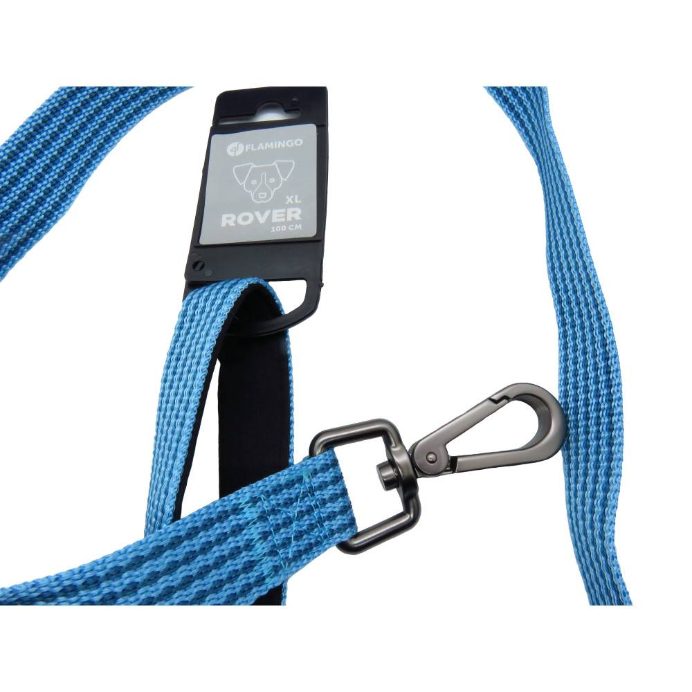 Laisse jannu bleu 1 mètre x 25 mm  pour chien - Imagen 3