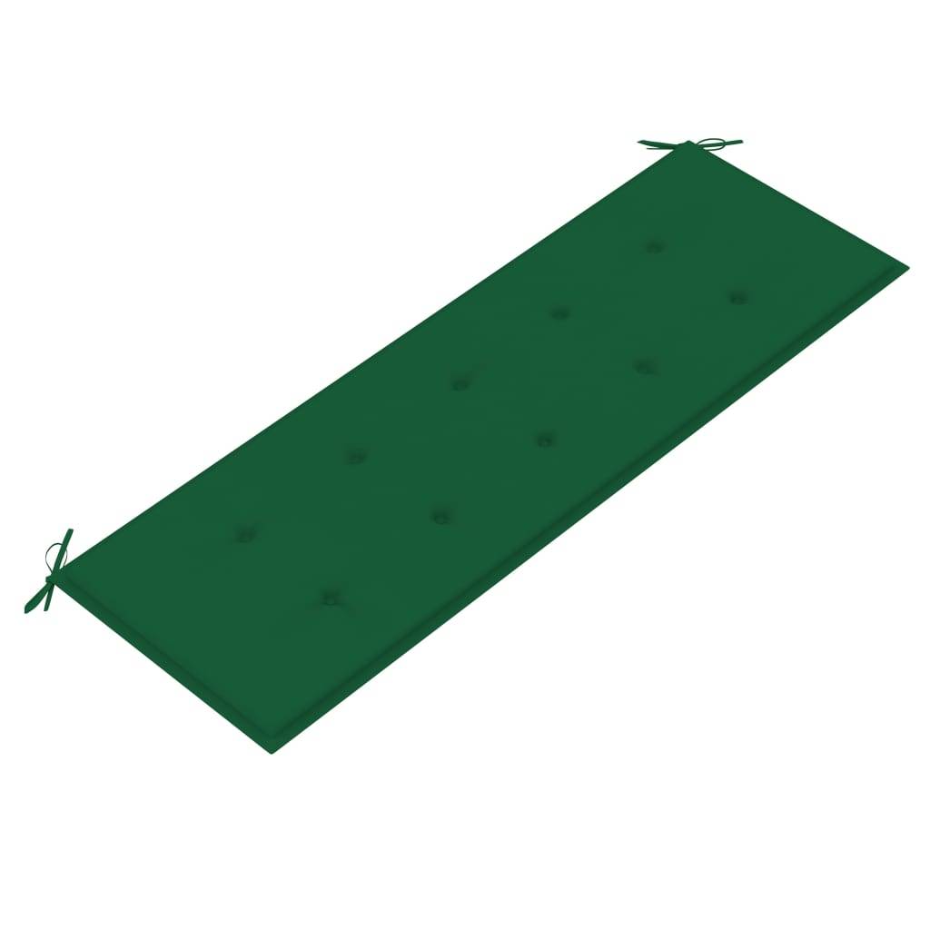 Helloshop26 - Banc de jardin meuble de patio d'extérieur terrasse empilable et coussin 159 cm bois de teck massif - Imagen 6