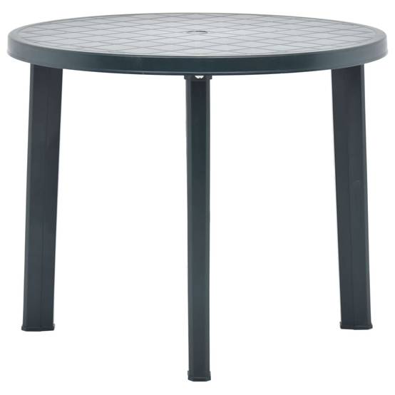 Table de jardin plastique vert Ø89 cm - PANGIVO - Image 1