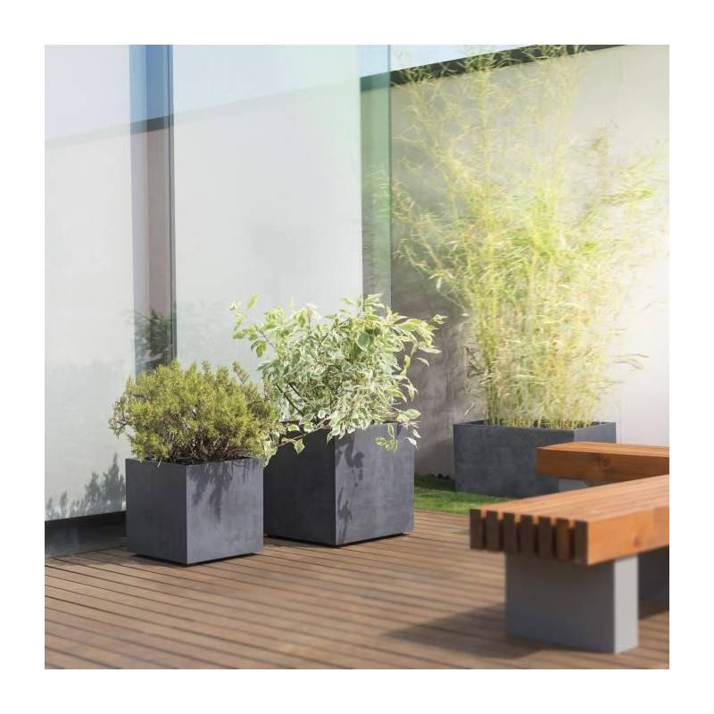 Deroma - Jardiniere Muret - Deroma - Millennium R - Anthracite - A Réserve D'eau - 79 Cm - Image 4