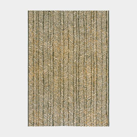 Decoweb - Tapis d’extérieur ou de salon - Motifs graphiques - Noir, crème et terracotta - 160 x 230 cm - Decoweb - Imagen 1