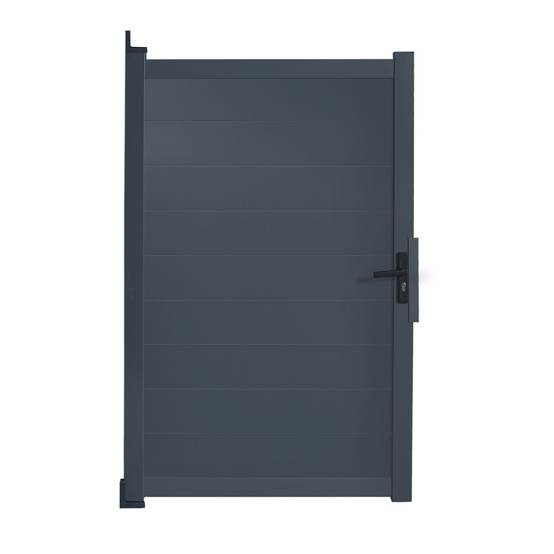 Portillon 100x160 cm en aluminium gris anthracite - Image 3