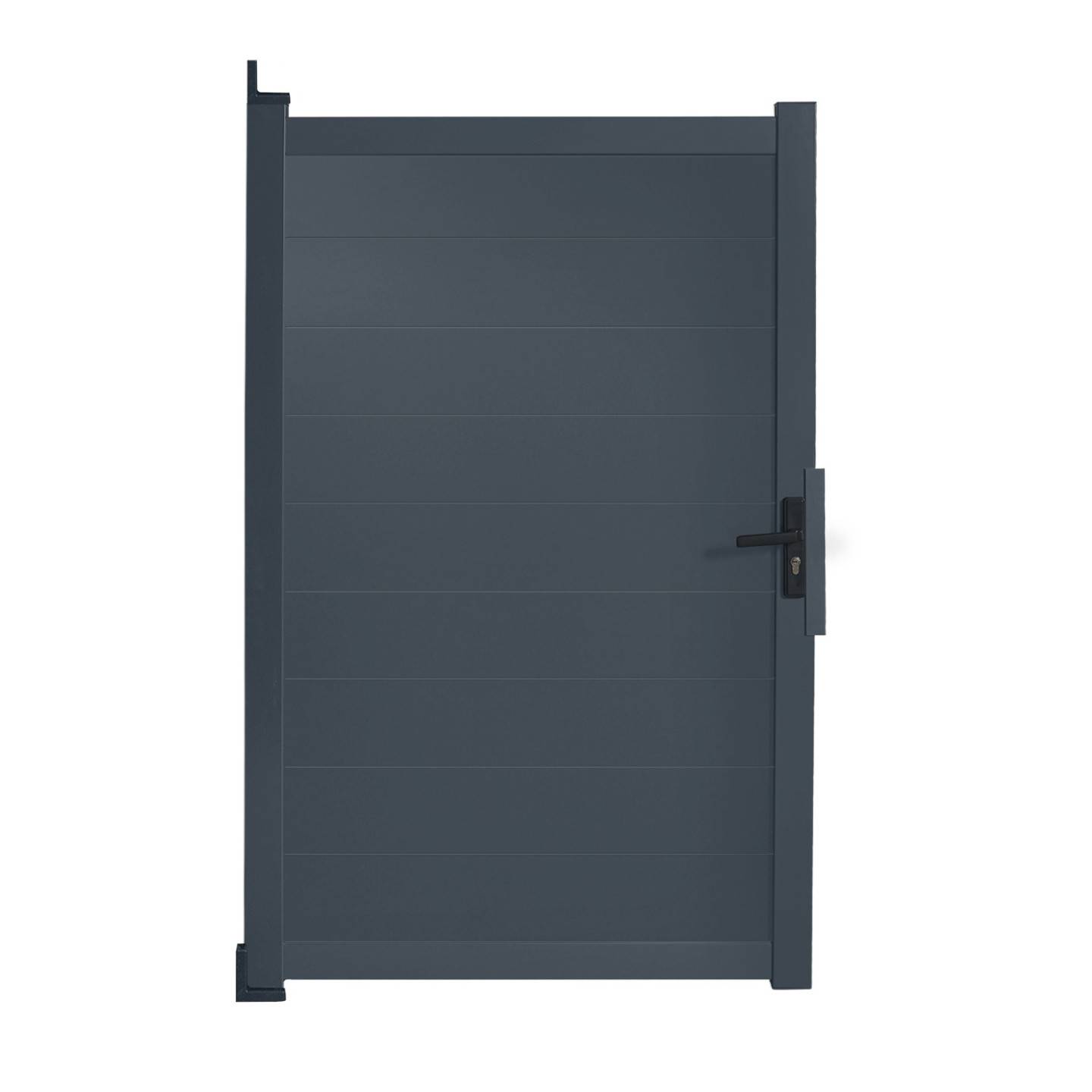 Portillon 100x160 cm en aluminium gris anthracite - Image 3