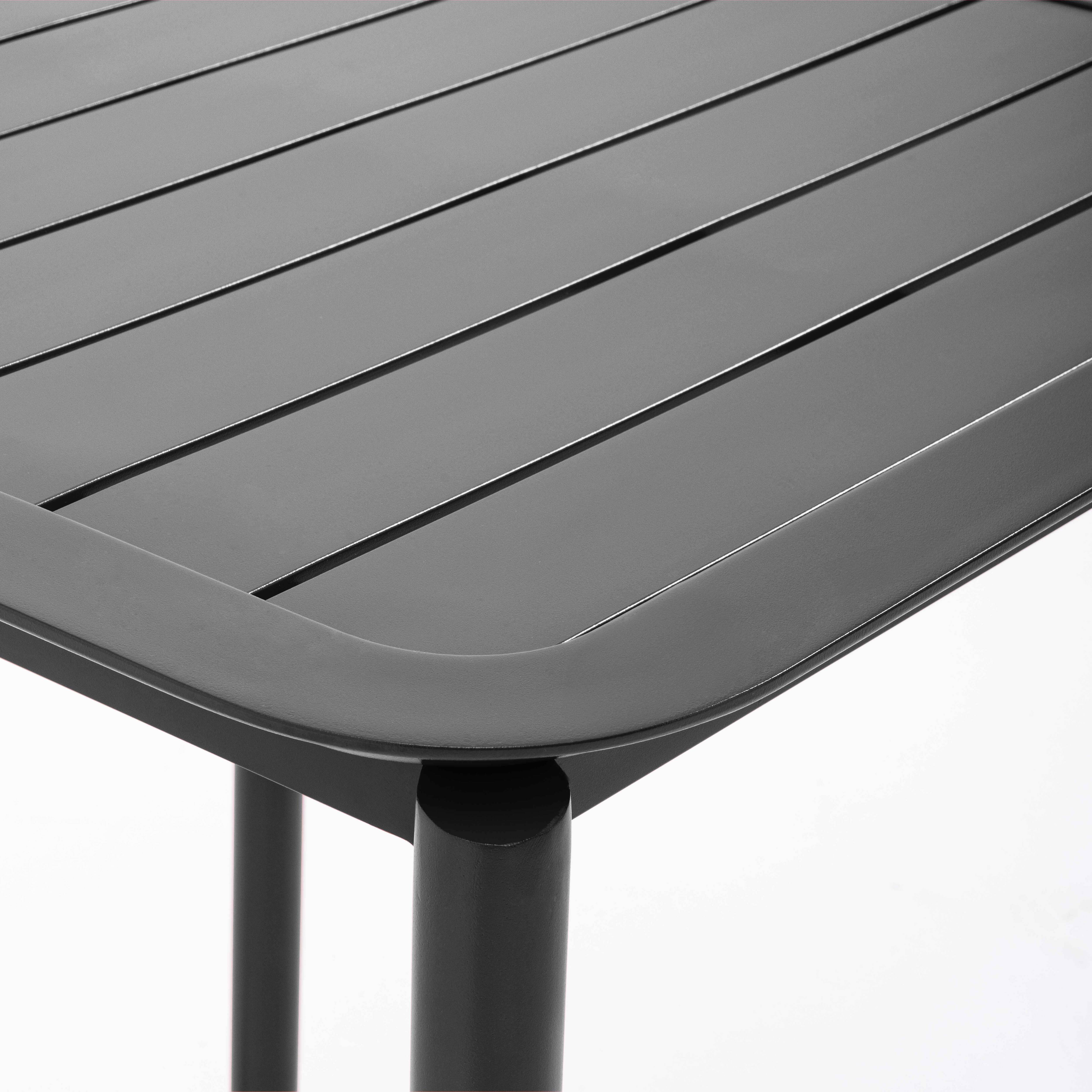Oviala - Table carrée de terrasse (70x70cm) noire Almada - Oviala - Image 6