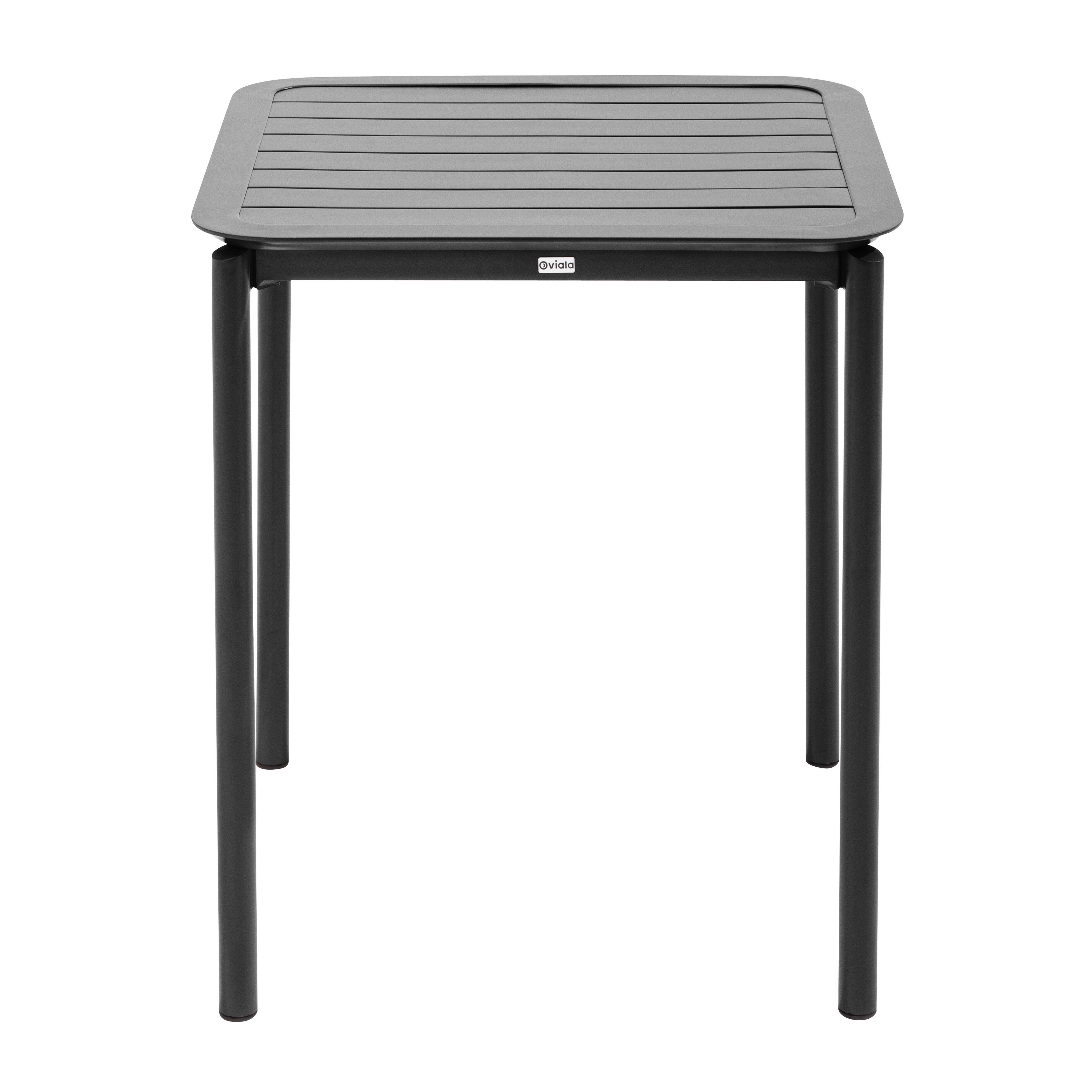 Oviala - Table carrée de terrasse (70x70cm) noire Almada - Oviala - Image 5
