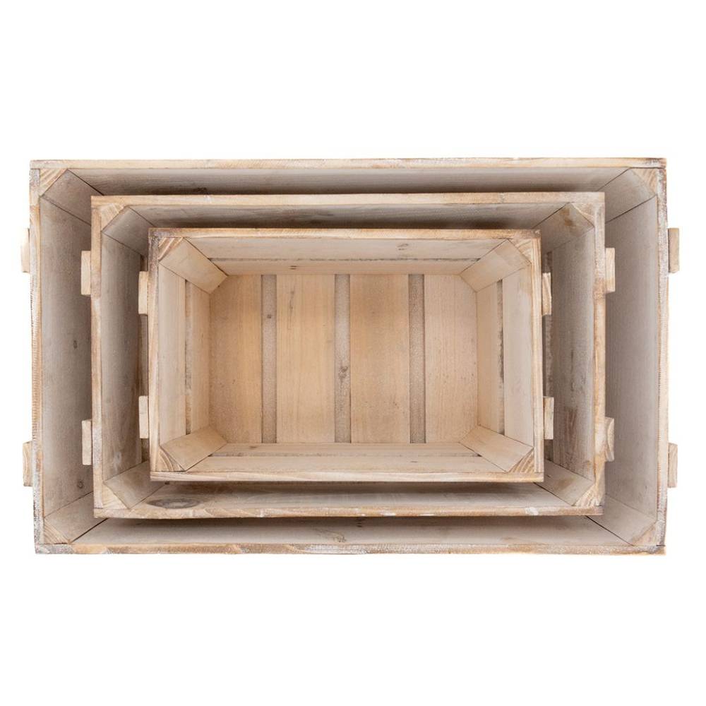 Aubry Gaspard - Caisse en bois vieilli (Lot de 3) - Imagen 3