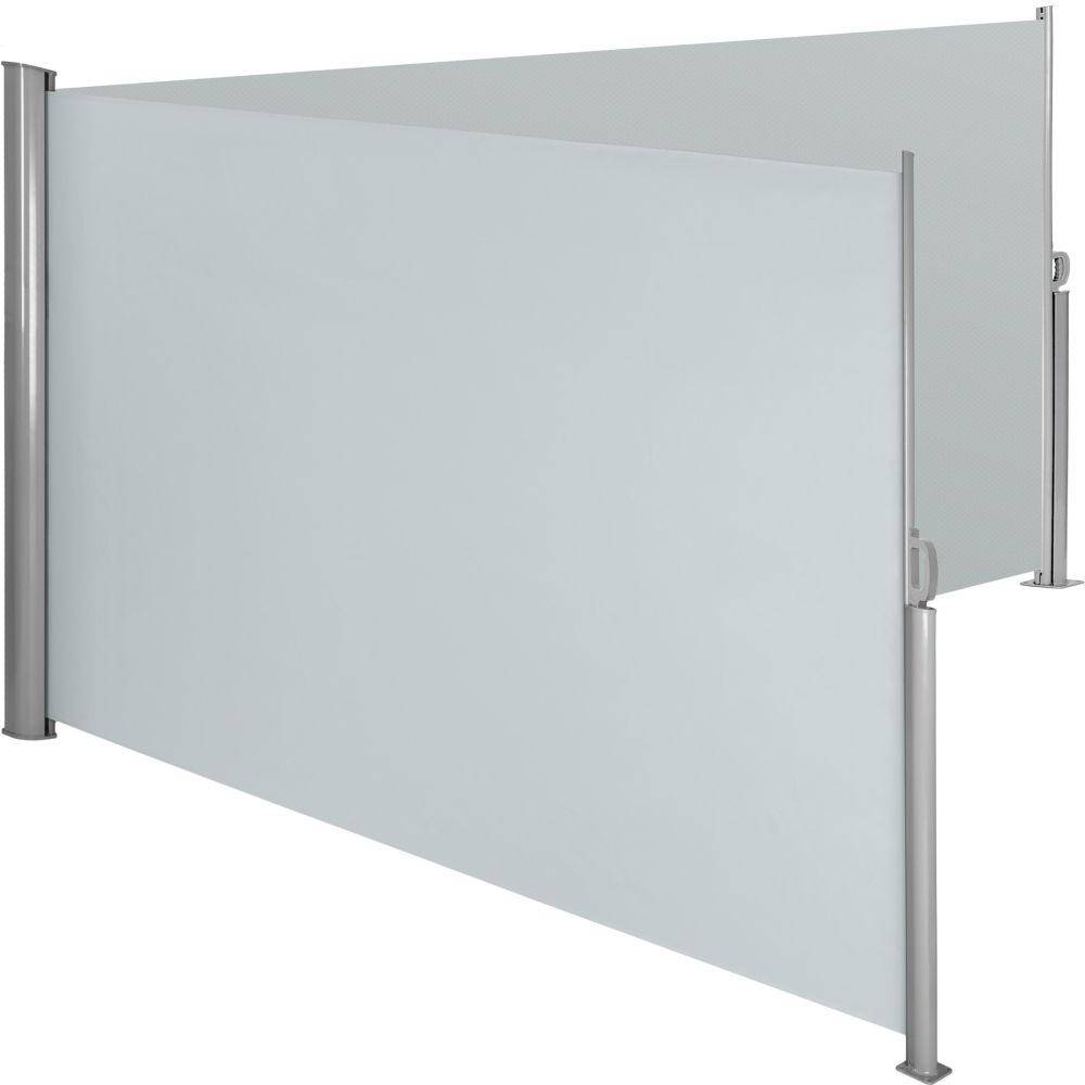 Helloshop26 - Auvent store latéral brise-vue paravent rétractable double gris 180 x 600 cm - Imagen 1