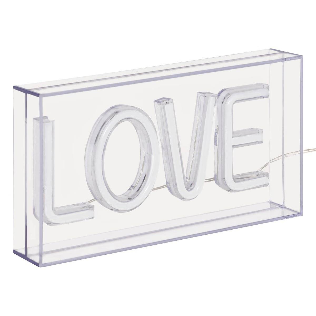 Lampe Néon LED à Poser "Love" 23cm Rose - Image 3