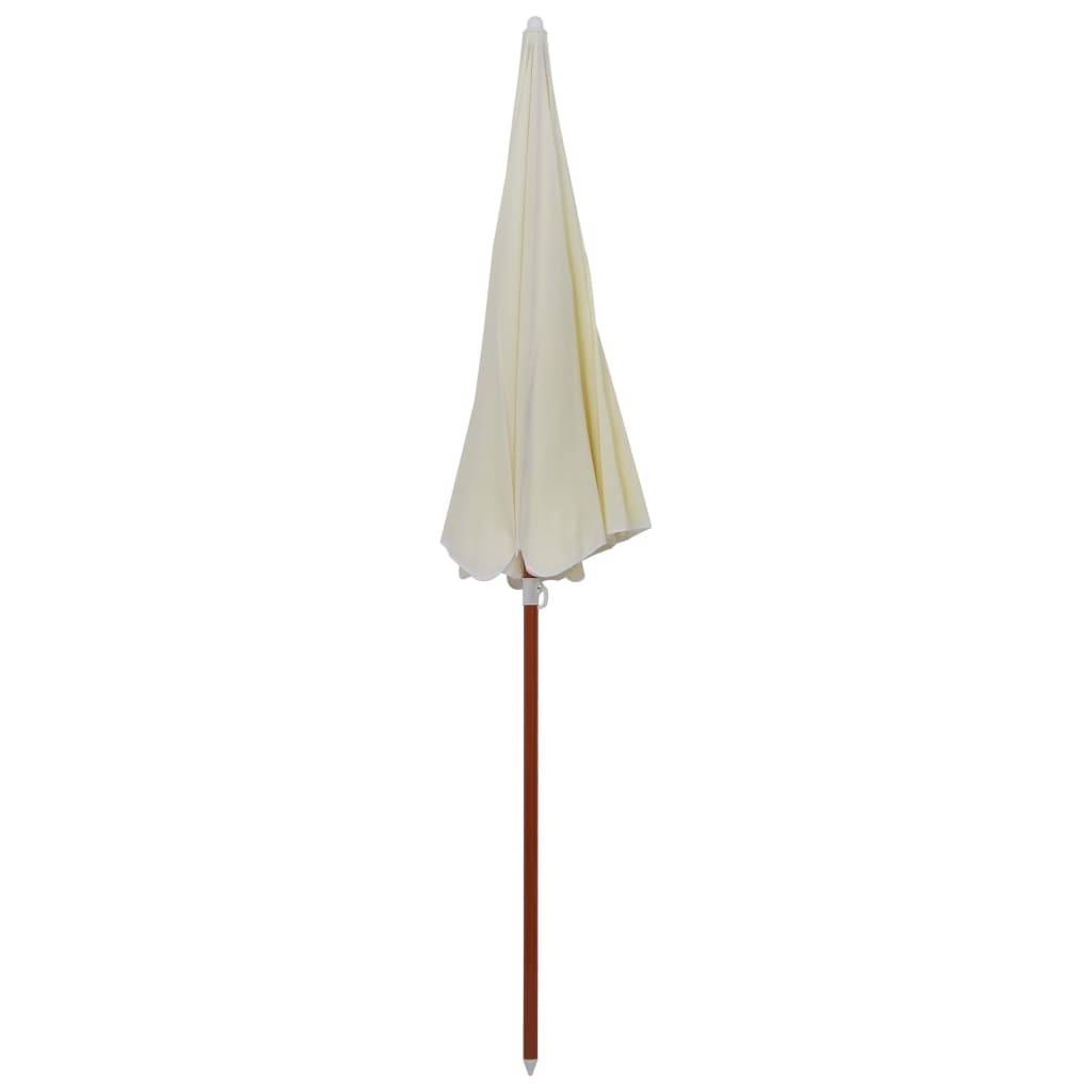 Helloshop26 - Parasol avec mât en acier 240 cm sable - Imagen 2