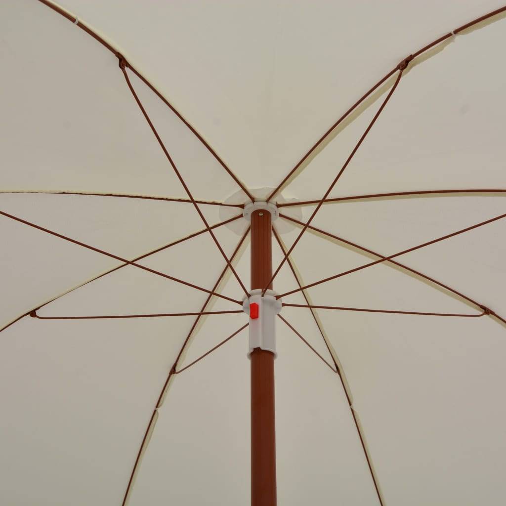 Helloshop26 - Parasol avec mât en acier 240 cm sable - Imagen 4