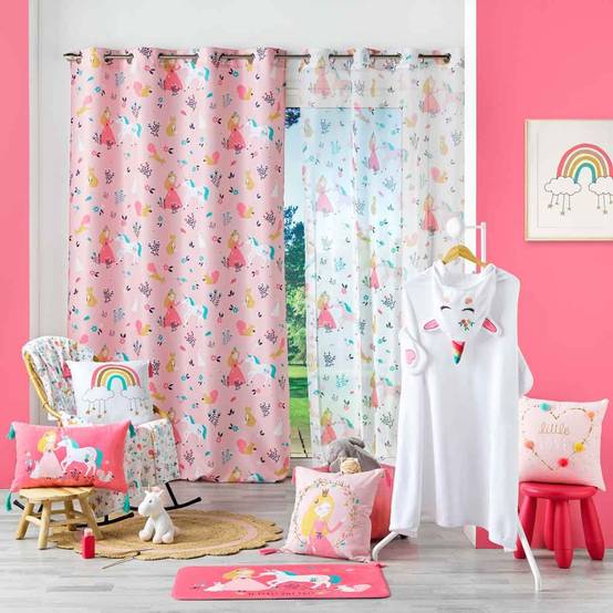 Tapis Enfant "Princesse Licorne" 45x75cm Rose - Image 3