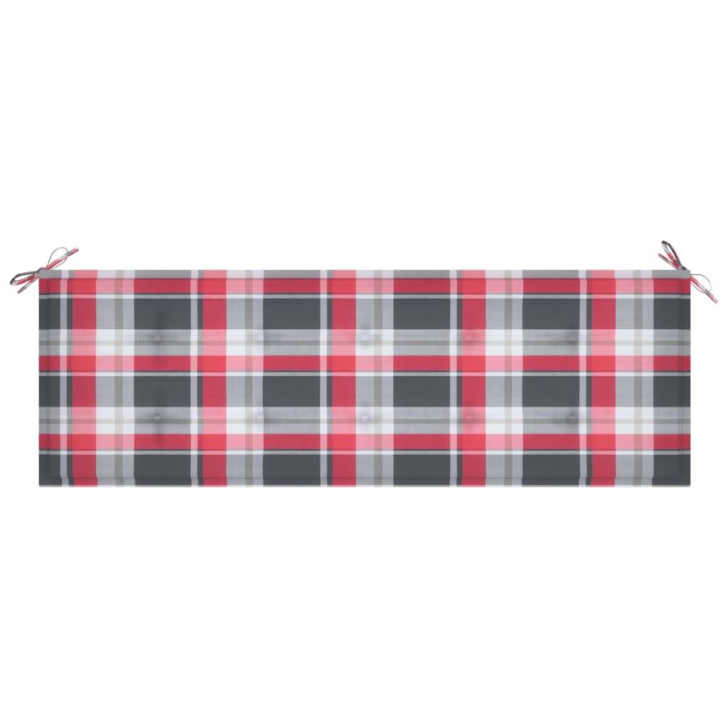 Helloshop26 - Banc de jardin meuble de patio d'extérieur terrasse empilable et coussin 159 cm bois de teck massif - Imagen 5