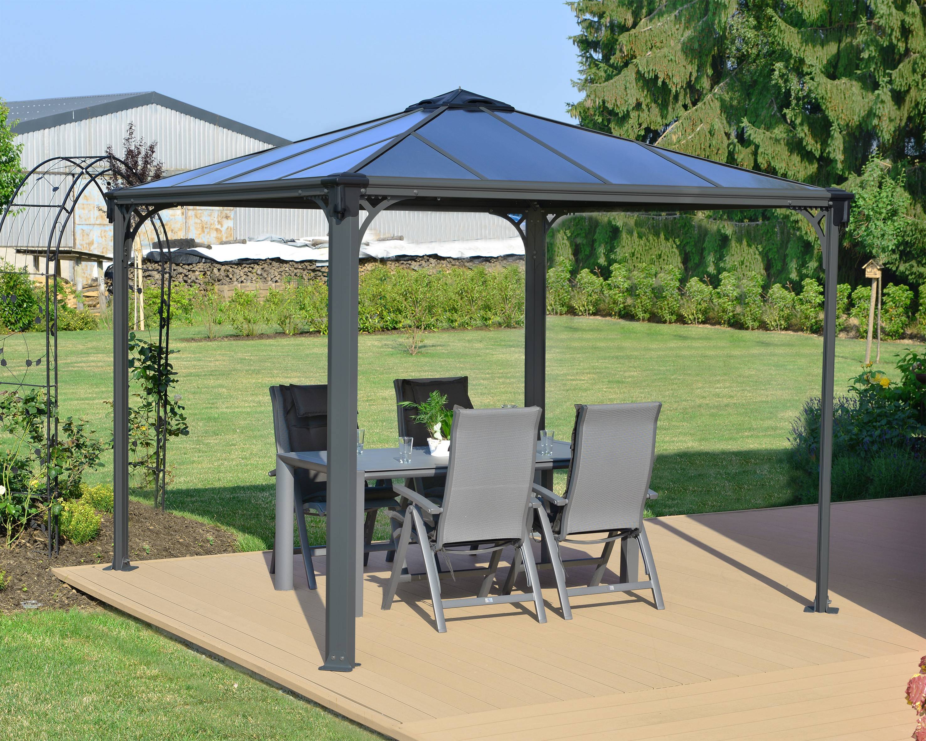 Canopia by Palram - Canopia Tonnelle de jardin Palermo 3X3 Grise - Imagen 3