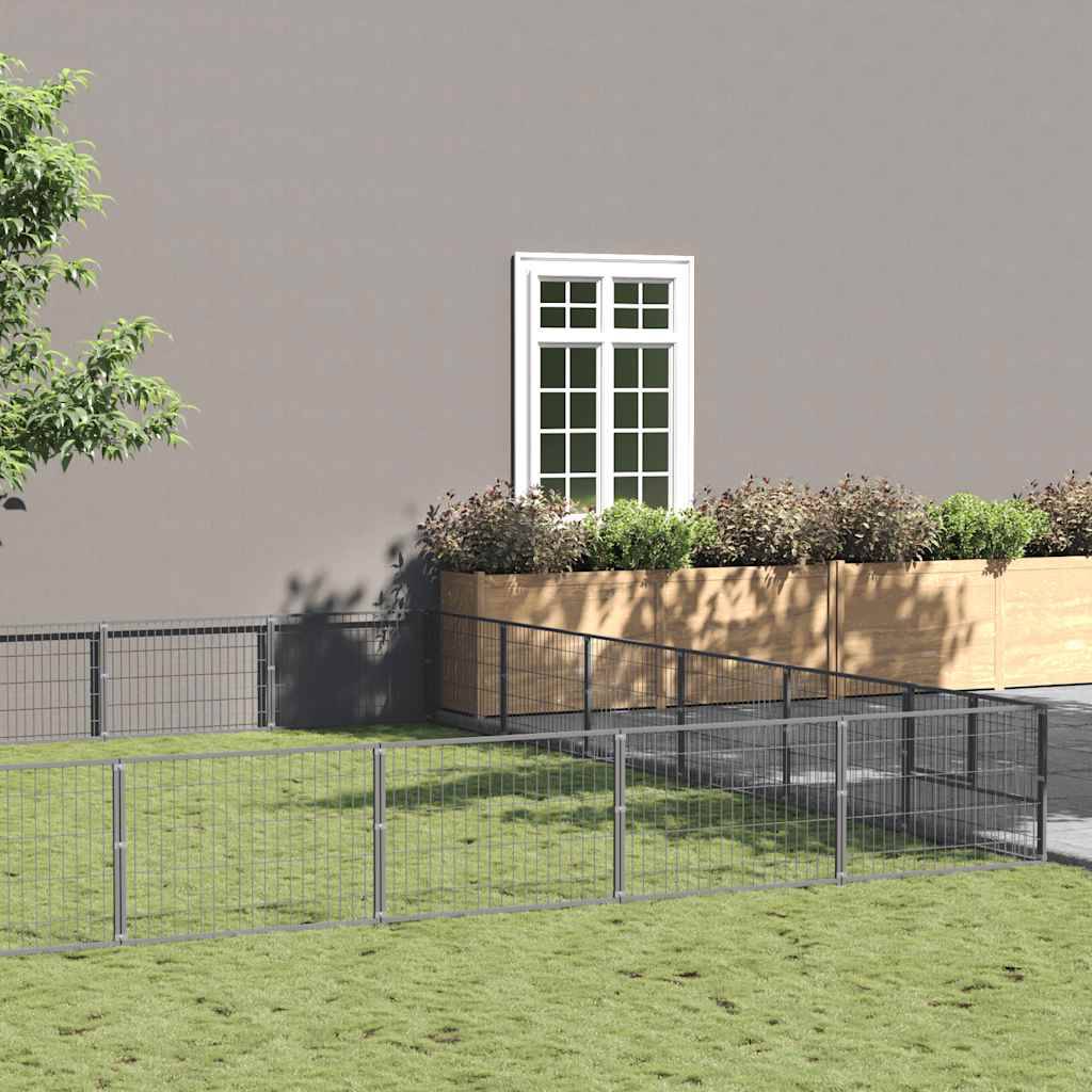 Vidaxl - Chenil Argenté 60 m² Acier vidaXL 3082178 - Imagen 1