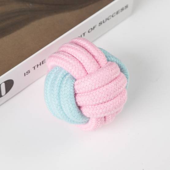 DtopbuyAge - Lot de 7 Jouets en Corde Tissée pour Animaux Rose et Bleu Coton Durable Jeu Interactif-DtopbuyAge - Image 4