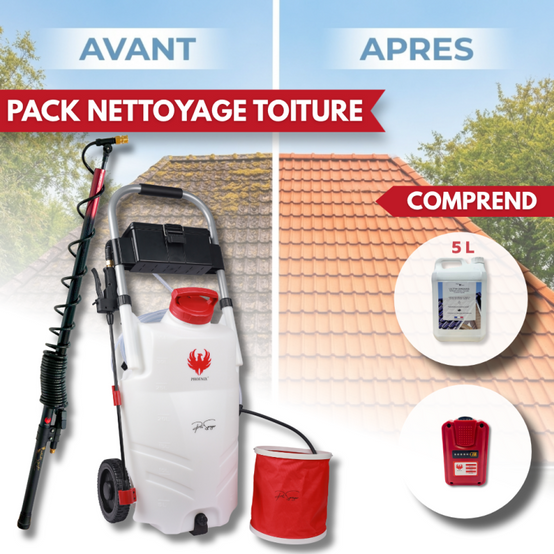 PRO SPRAYER EVO PHOENIX 1 BAT + 5,10 OU 20L ULTRA D'MOUSS + perche télescopique EVO 5.4 m - 5 L - Image 1