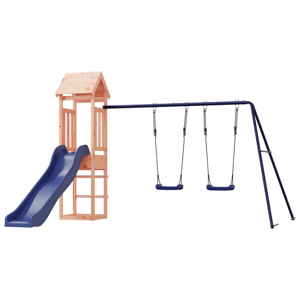 Helloshop26 - Aire de jeux d'extérieur balançoires toboggan portiques robuste jeux jardin 308 x 321 x 207 cm bois massif de douglas - Imagen 2