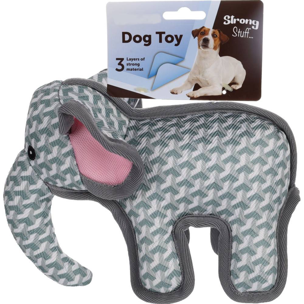 Animallparadise - animallparadise - Jouet Strong Stuff Éléphant gris 24 cm. pour chien. - Imagen 3