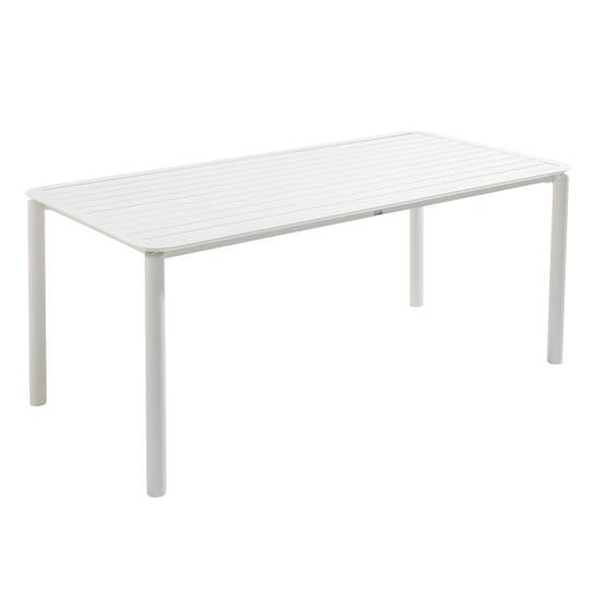 Oviala - Table de terrasse rectangulaire en aluminium blanche Almada - Oviala - Imagen 1