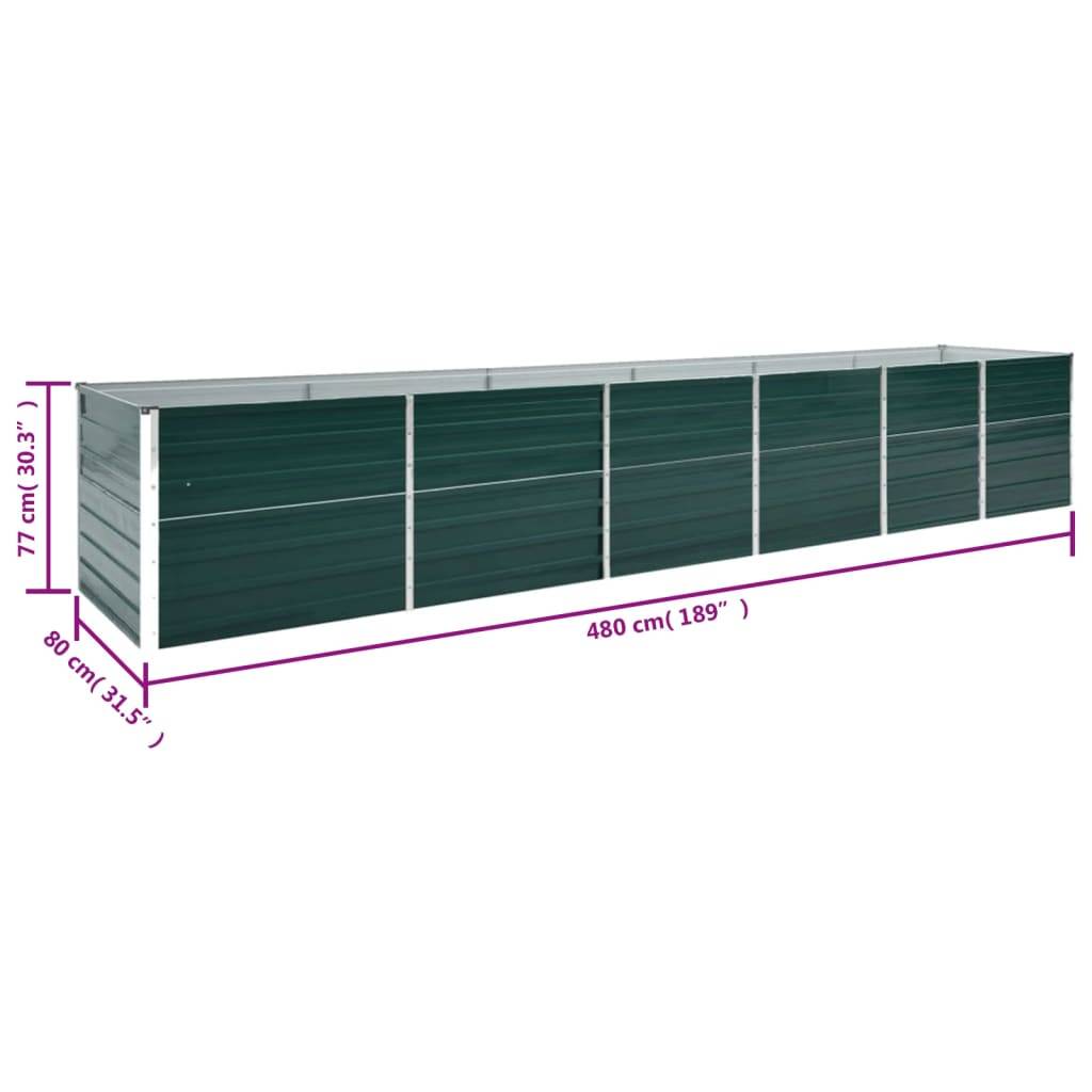 ComfortXL - Bac potager haut en acier galvanisé pour jardin Vert 480x80x77 cm – ComfortXL Outdoor Living - Image 7