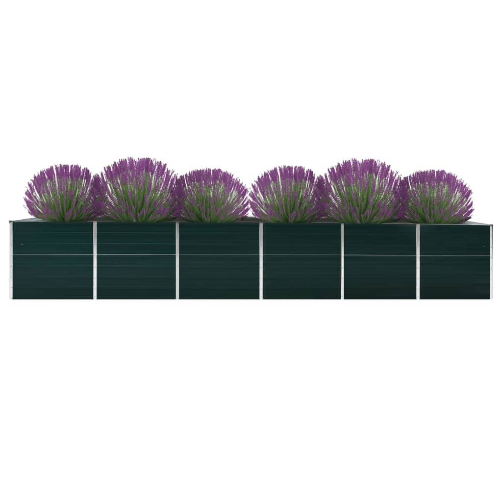 ComfortXL - Bac potager haut en acier galvanisé pour jardin Vert 480x80x77 cm – ComfortXL Outdoor Living - Image 2