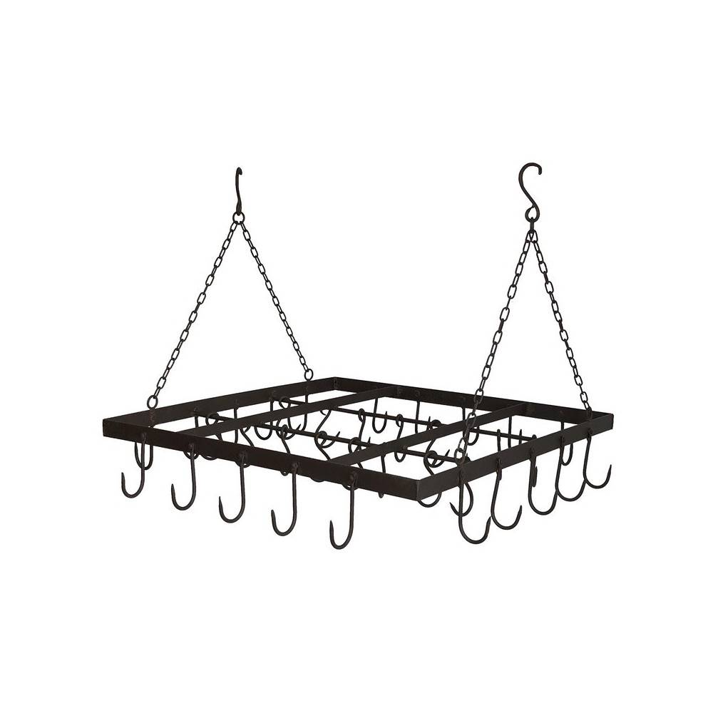 Porte jambon en fer forgé marron 65 x 66 cm Chemin de campagne - Imagen 1