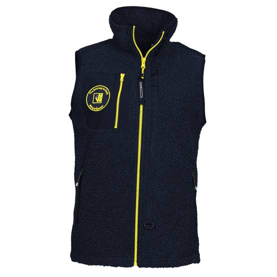 Nineworths - MAYA - POLAIRE SANS MANCHES DE TRAVAIL - 1129 | Marine / Jaune fluo - Image 5