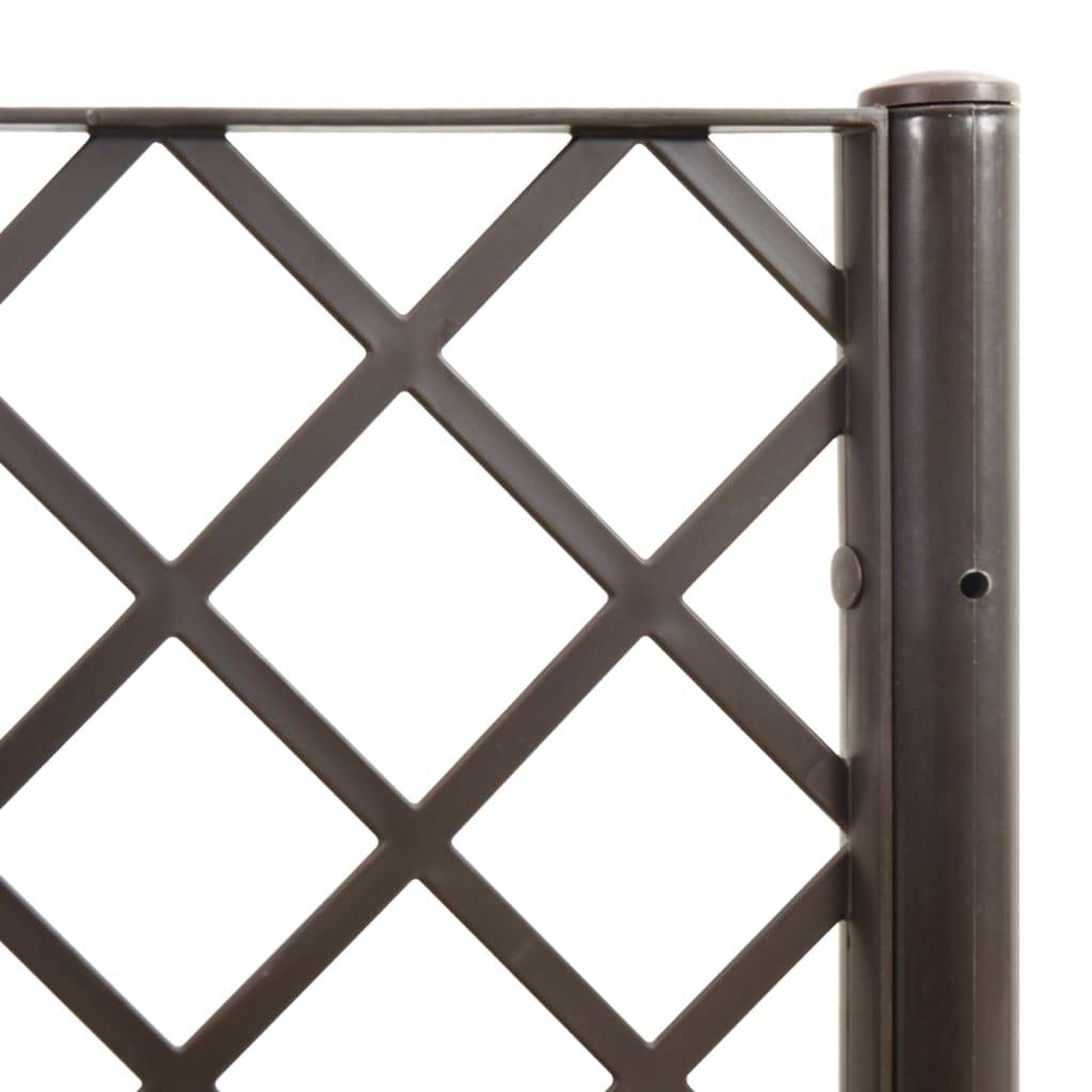 ComfortXL - Jardinière rectangulaire avec treillis PP pour plantes grimpantes Marron 80cm – ComfortXL Outdoor Living - Image 7