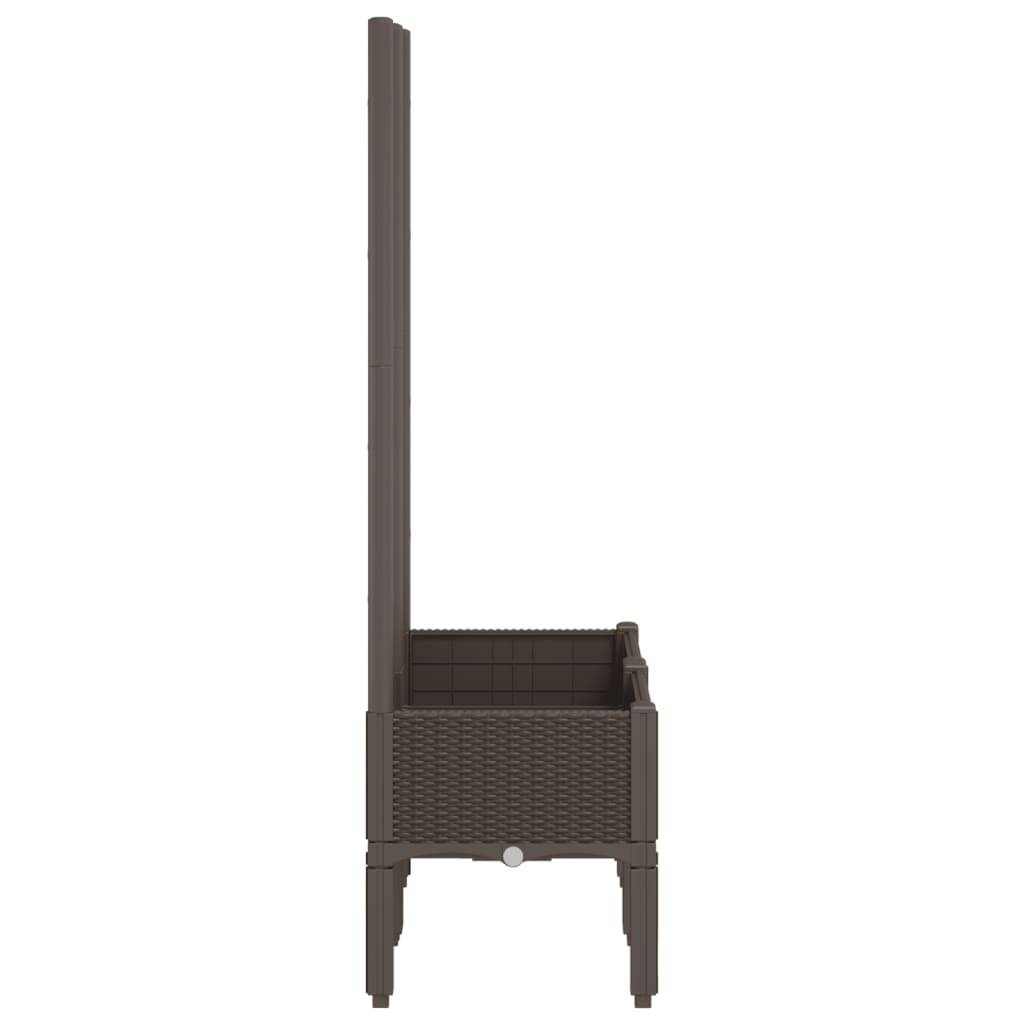 ComfortXL - Jardinière rectangulaire avec treillis PP pour plantes grimpantes Marron 80cm – ComfortXL Outdoor Living - Image 4
