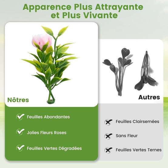 2 Boules Topiaires Artificielles 37 cm avec des Fleurs Rose, Plantes de Faux en Boules à Suspendre ou Poser, Sphère de Jardin Décoratives - Image 6