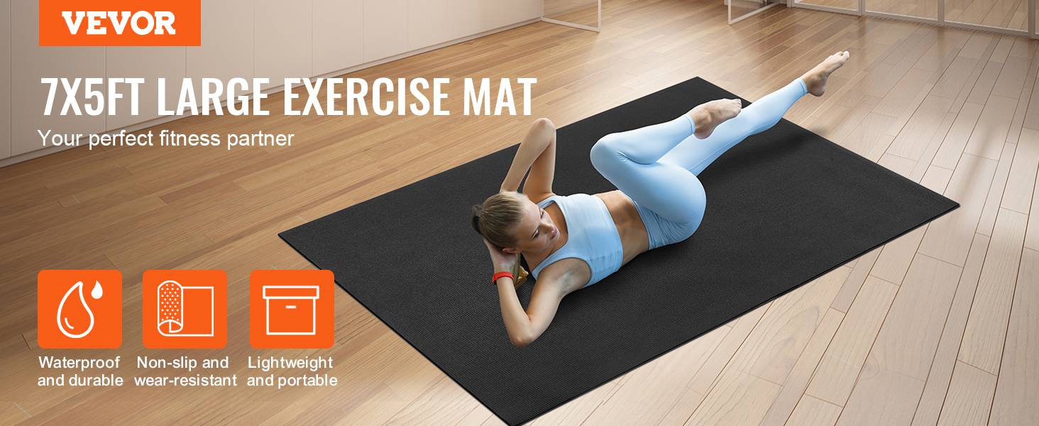 VEVOR Tapis de yoga antidérapant tapis d'entraînement 2120 x 1530 mm pilates - Image 9