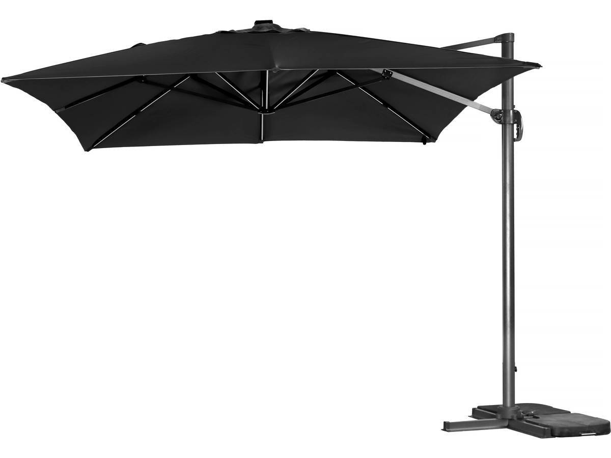 Parasol Jardin Déporté Led Alu "sun 3 Luxe" 3 X 3 M - Noir -habitat Et Jardin - Imagen 4
