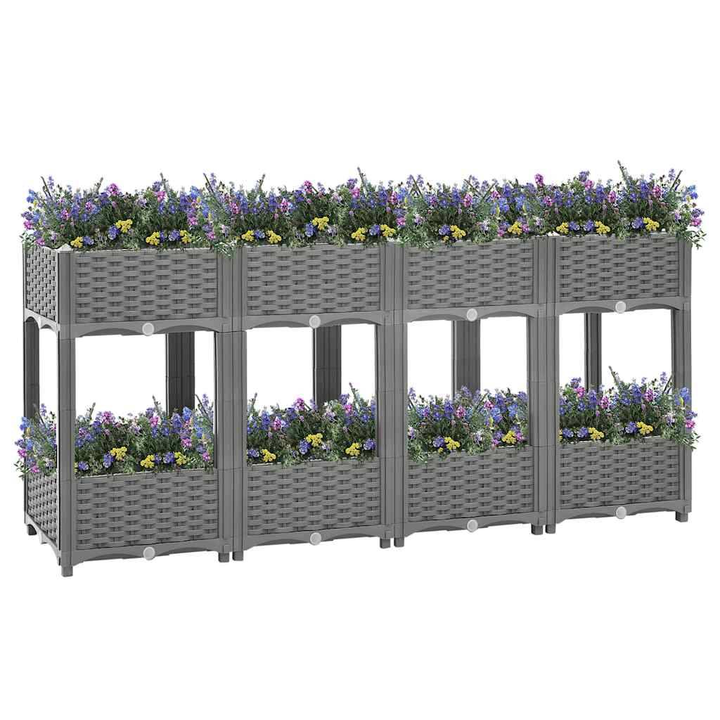 Prolenta Premium - Jardinière polypropylène gris  160 x 40 x 71 cm  - Prolenta premium p371.9