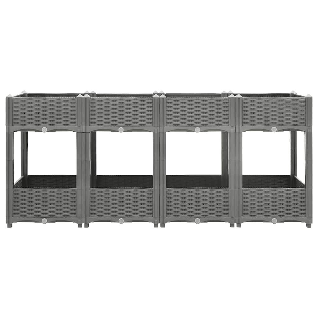 Prolenta Premium - Jardinière polypropylène gris  160 x 40 x 71 cm  - Prolenta premium p374.3