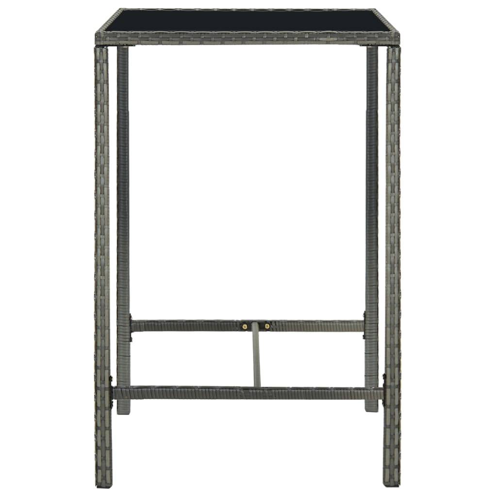 Helloshop26 - Ensemble de bar de jardin 3 pièces résine tressée gris - Imagen 4
