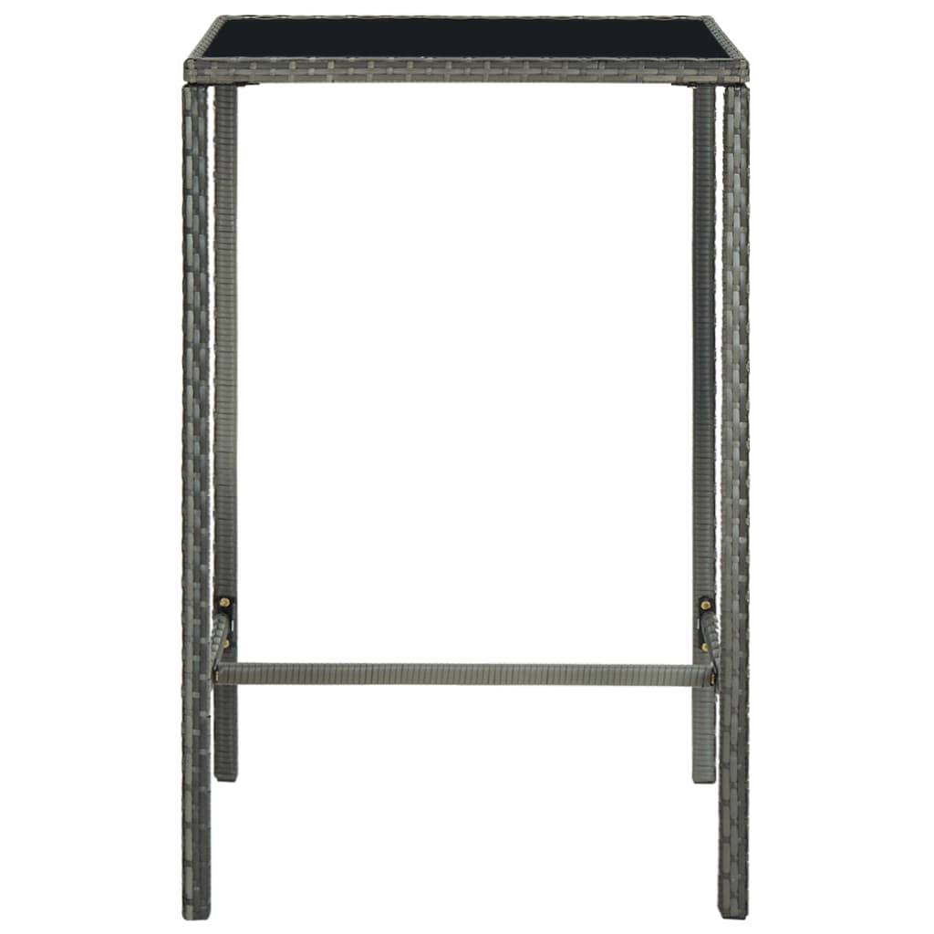 Helloshop26 - Ensemble de bar de jardin 3 pièces résine tressée gris - Imagen 3