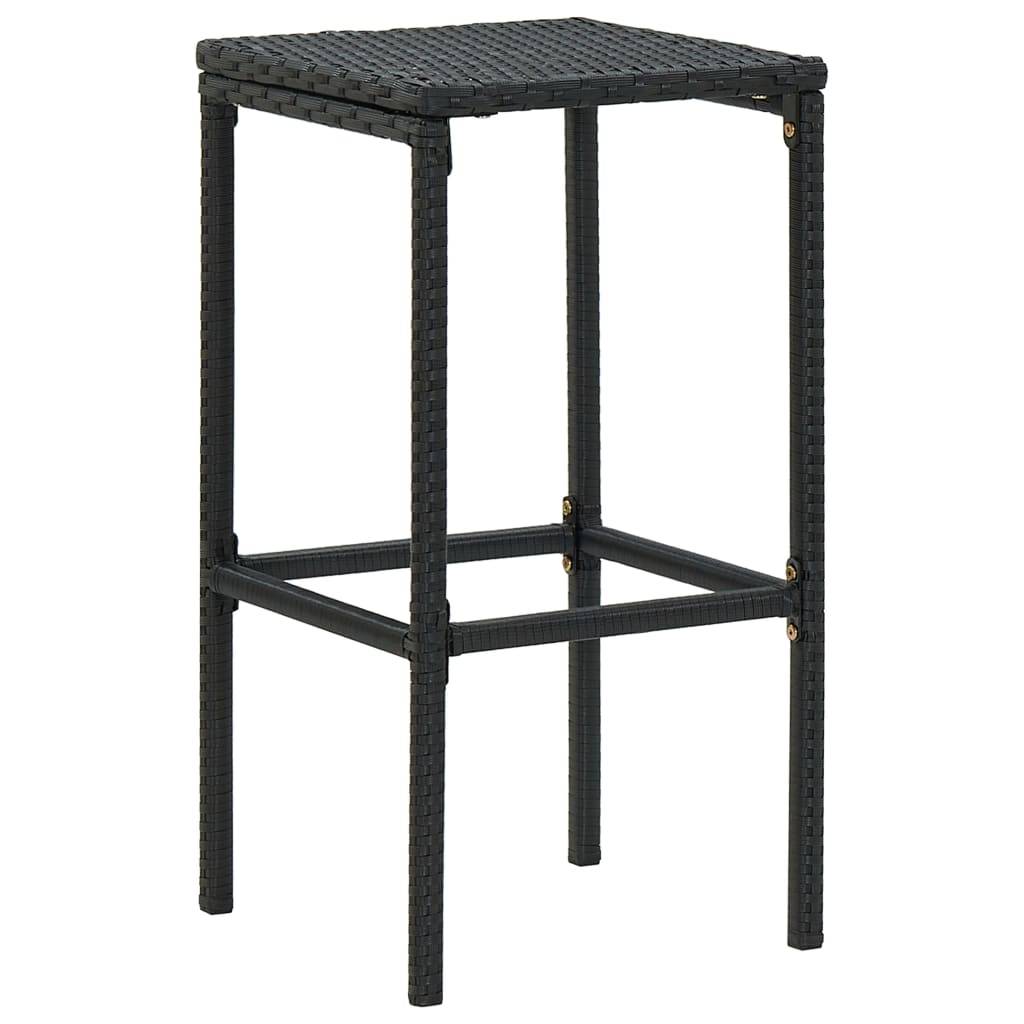 Helloshop26 - Ensemble de bar de jardin avec coussins 9 pièces noir - Imagen 7