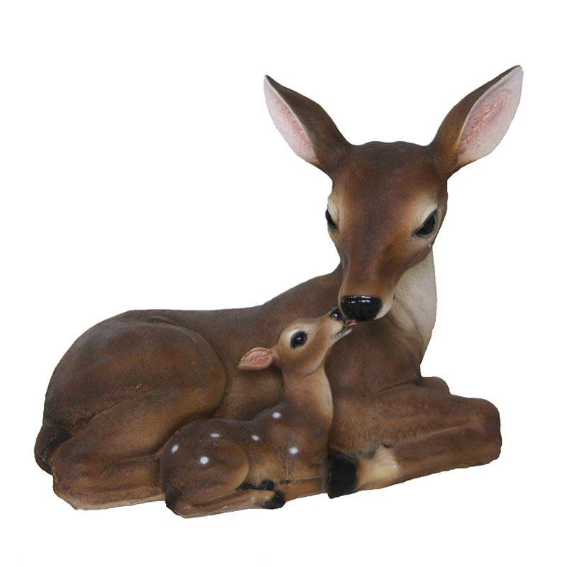 Esschert Design - Biche et faon Déco résine 27cm - Esschert Design