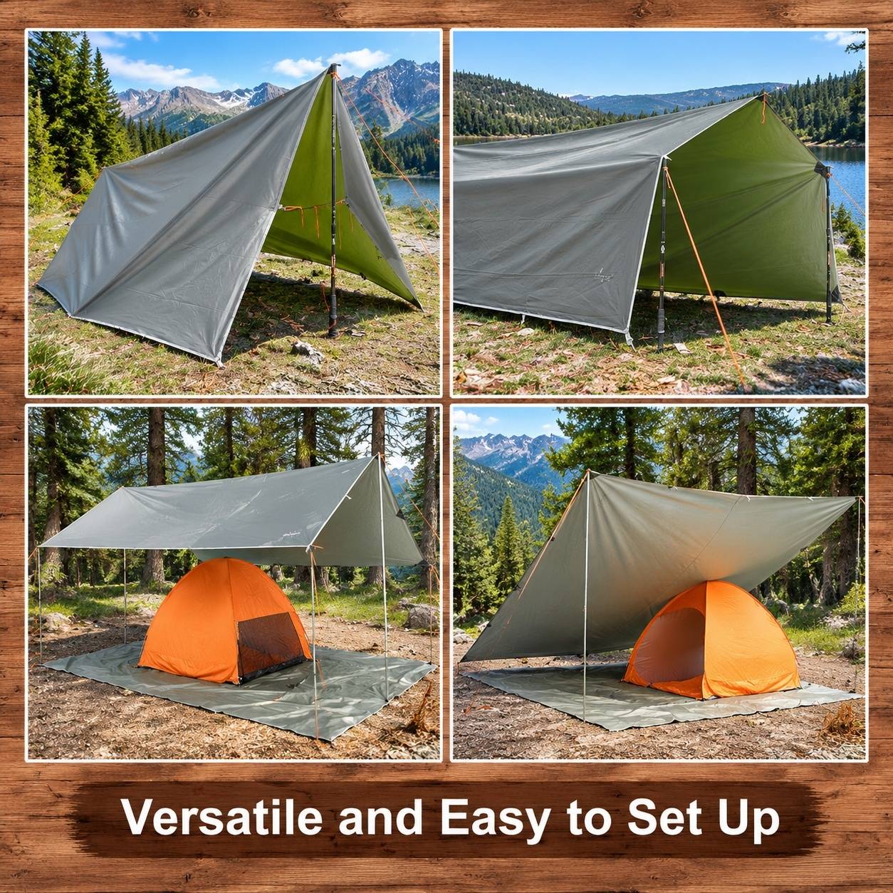 Tarp Léger Imperméable pour Hamac et Bivouac - Image 2