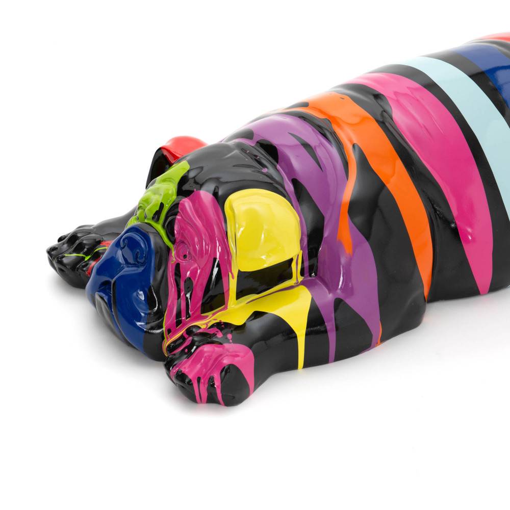Amadeus - Chien couché Trash 94 cm noir et multicolore - Image 2